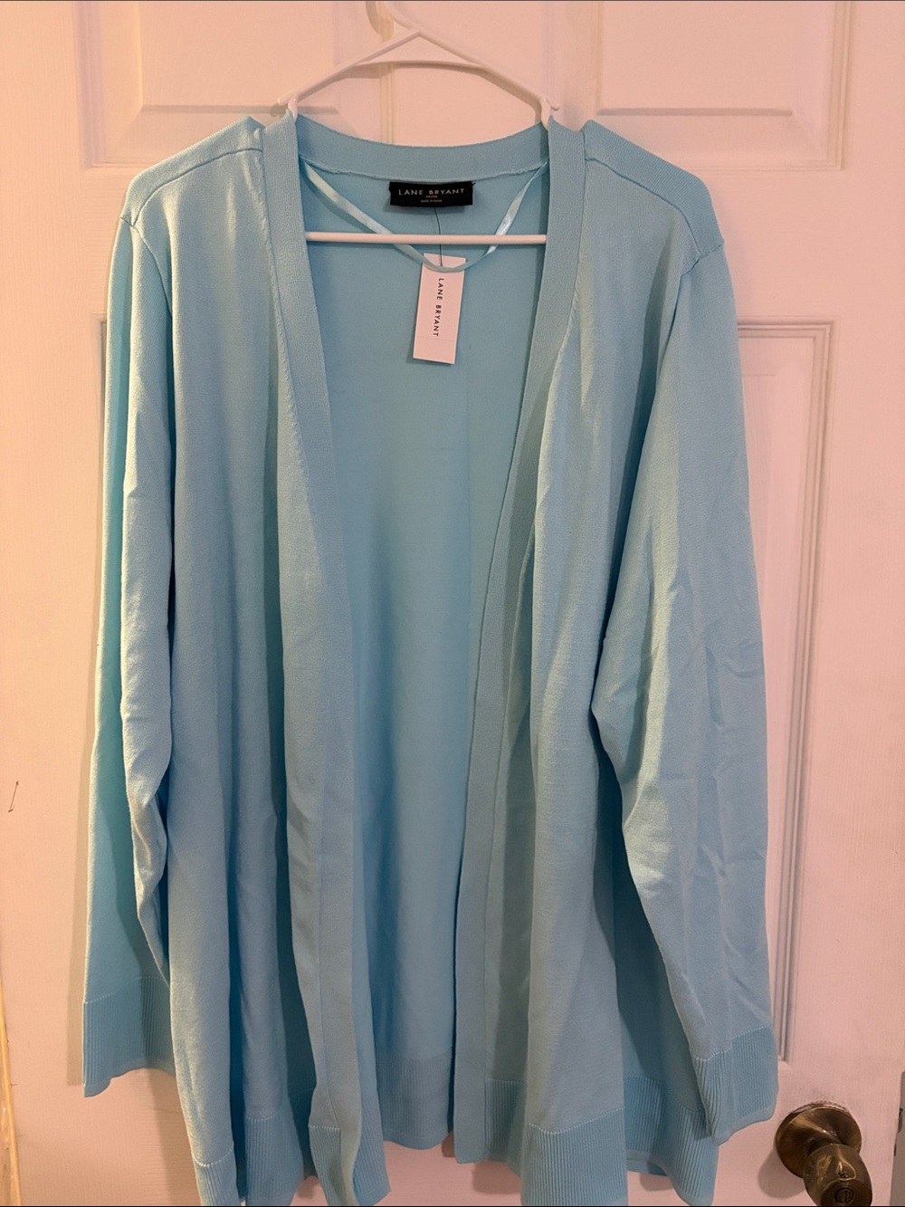 Lane Bryant Pastel Blue Open-Front Cardigan